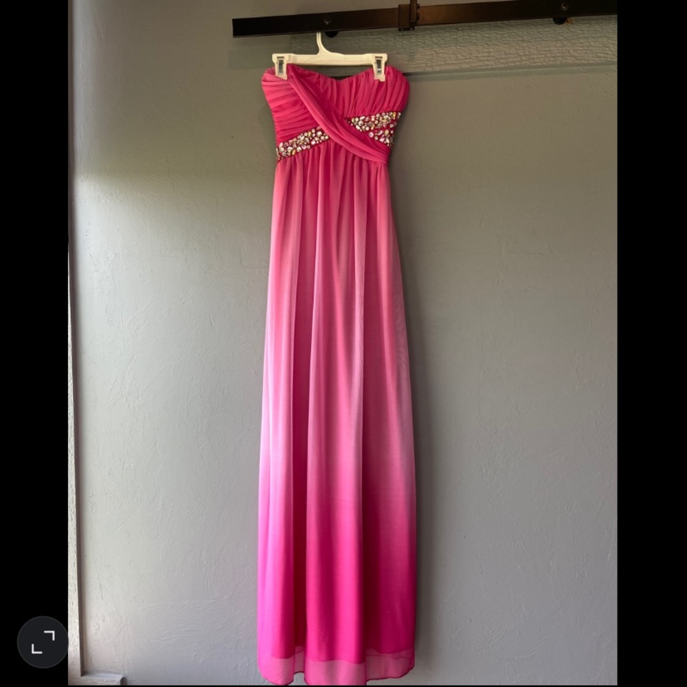 Pink ombre Jodi Kristopher Prom Dress